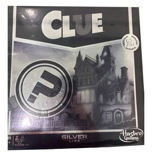 Hasbro‎ Clue Silver Line Board Game Mystery Detective Family Fun